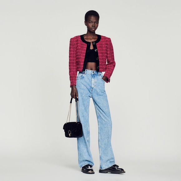 Sandro Pink Tweed Jacket (nwt)
